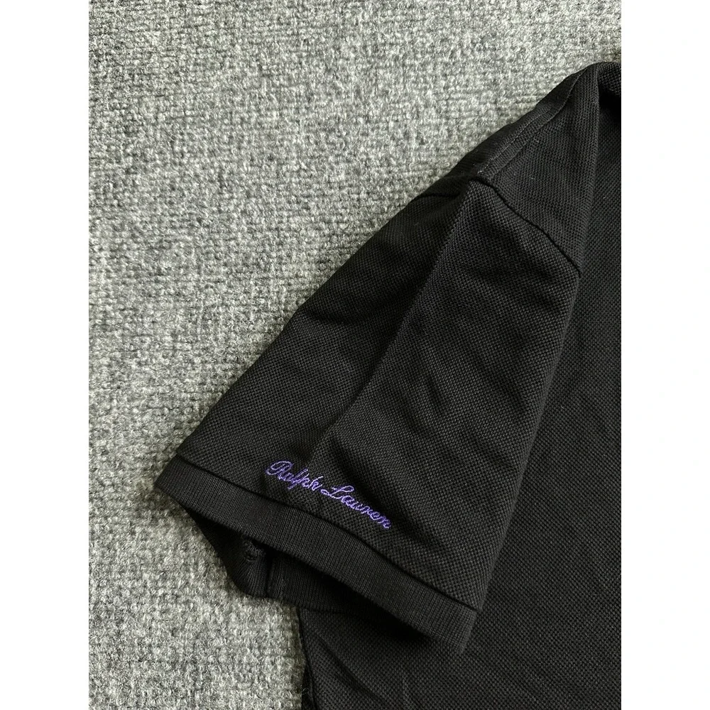 Mens Ralph Lauren Purple Label Italy Black Polo Shirt, Size M